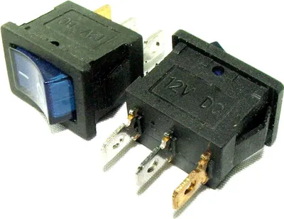 Produktbild von 12V-Schalter, blau beleuchtet