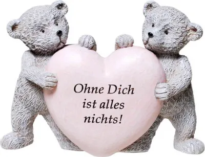 Produktbild von Bärchen-Paar mit Herz "Ohne Dich ist alles nichts!""