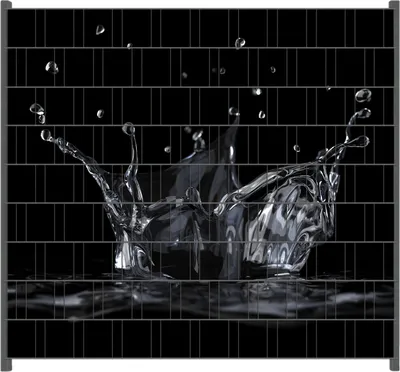 Produktbild von Wallario Zaunsichtschutz mit Motiv Aufspritzendes Wasser für Ein- und Doppelstabmatten Zäune in der Größe 200 x 180 cm
