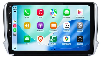 Produktbild von Android Autoradio 10 Zoll 64GB für Peugeot 2008 2013-2017 CarPlay Android Auto Navi Bluetooth DAB+ Rückfahrkamera
