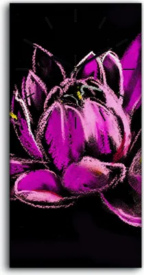 Produktbild von Dekor Leinwand Uhr Wandbilder Geräuschlos 30x60 Gemälde Abstrakte Blumen Kunst - schwarze Hände