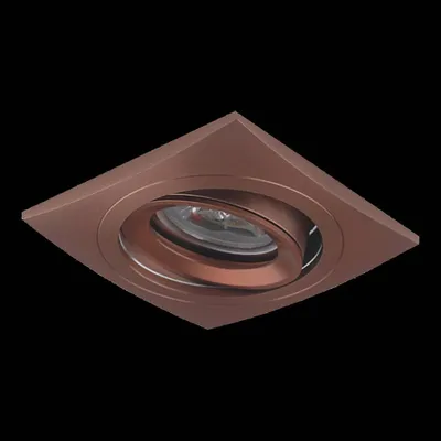 Productafbeelding van Inbouwspot GU10/50W, koperoxide, flexibel: L: 84, B: 8, H: 84, fitting GU10, dimbaar
