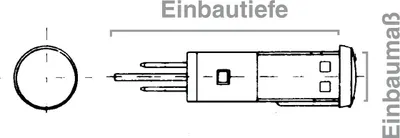Produktbild von Kontrolllampe rot rund universal für Haushaltsgerät