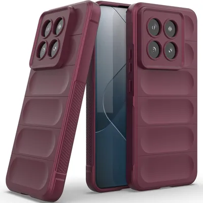 Produktbild von Handyhülle für Xiaomi 14 Pro Weich TPU Silikon Stossfest Anti-rutsch Hülle bordeaux