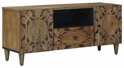 Immagine prodotto di Mobile TV Marrone 105 x 33,5 x 46 cm Legno di mango massello