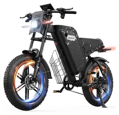 Obrázok produktu pre Elektrický Motocykel VARUN X-Plorer Beast - Motor 750W Batéria 48V31.5Ah 20x4.0" Kotúčová Brzda - Biela