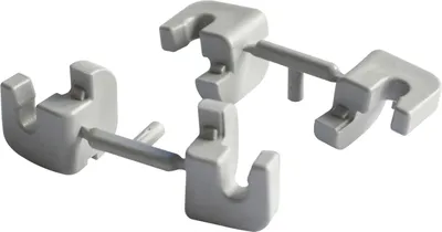 Produktbild von VS TAL Side Korb-Befestigungsclip für KB 150 mm Kunststoff verkehrsgrau 4 Stück