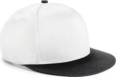 Produktbild von Beechfield B615 | Youth Size Snapback Cap - Farbe: White/Black - Größe: One Size
