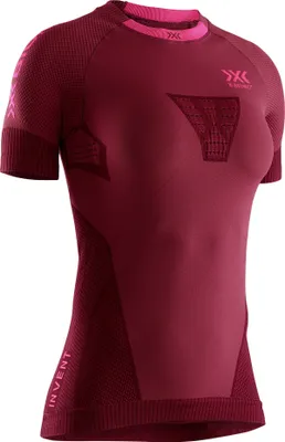 Produktbild von X-Bionic Invent 4.0 Mens Run Speed Shirt, High-Tech-Klima-Laufbekleidung für ambitionierte Läufer, verbesserter Komfort und Temperaturregulierung - Rot/Flamingo, S