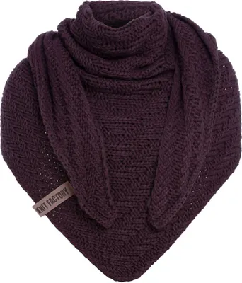 Zdjęcie produktu dla Knit Factory Sally DreiecksSchal 220x85 cm Glatt Lila