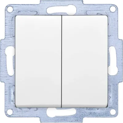 Produktbild von Gunsan VISAGE + MODERNA Modul 2-fach Schalter Serienschalter Weiss