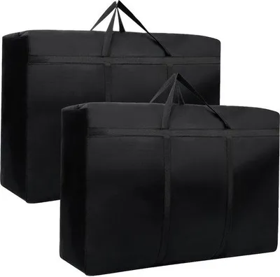 Zdjęcie produktu dla Duże torby transportowe z zamkiem błyskawicznym – wytrzymały materiał typu oxford – 80 x 46 x 24 cm
