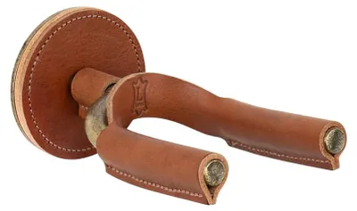 Image de Levys Leathers LVY-FGHNGR-BRBN : support de guitare en acier forgé