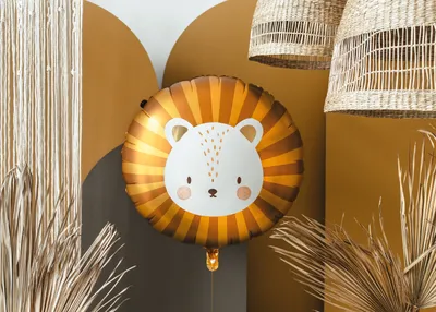 Produktbild von Folienballon Löwe 57x52cm Orange
