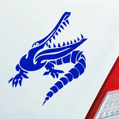 Produktbild von Auto Aufkleber Krokodil Aligator Kroko Animal Tier Tuning 10x12 cm Dunkelblau Sticker Heckscheibenaufkleber