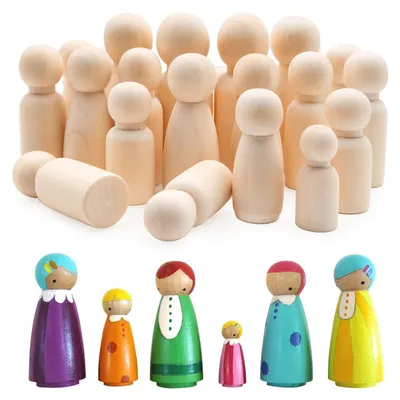 Produktbild von 50 Holzfiguren – Bastelmaterial für Kinder und Partys
