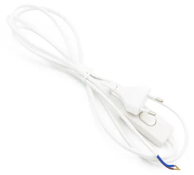Produktbild von Zuleitungskabel - Eurostecker mit Handschalter - 1,8 m - Weiß