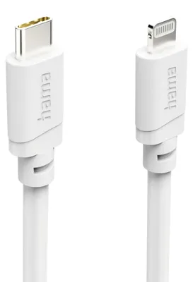 Produktbild von Hama Ladekabel USB-C - Lightning, für Apple, 2m, Weiß