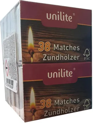 Produktbild von 2x 380 Streichhölzer, 20 Verpackungen je ca. 38 Stück