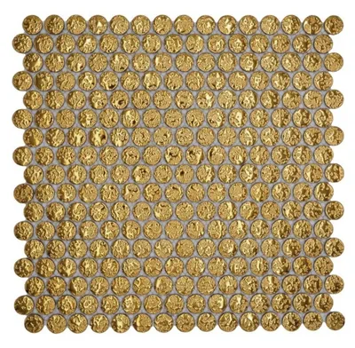 Produktbild von Keramikmosaik gold glänzend Rundoptik Mosaikfliese Küchenwand Fliesenspiegel Bad MOS10-0707_f