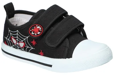 Produktbild von American Club TEN194, Kinder Sneaker Klettverschluss Leder-Einlegesohle weißer Boden bequem, Schwarz 28