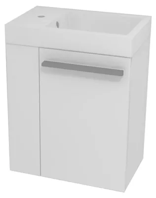 Productafbeelding van Kolpa KIKI kast met wastafel, model OUK 40 D, kleur wit