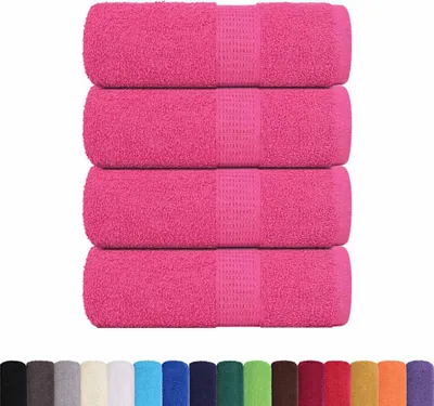 Produktbild von vidaXL Gästetücher FROGN 4 Stk. Rosa 30x50 cm 360 g/m²