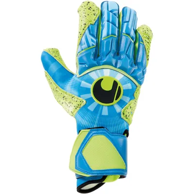 Zdjęcie produktu dla Rękawice bramkarskie Uhlsport Radar Control Supergrip HN (Half Negative Cut) radar niebieski/żółty fluorescencyjny/czarny 8,5