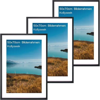 Productafbeelding van Kollyseek set van 3 fotolijsten, 30x40 cm, zwart, acrylglas, hout