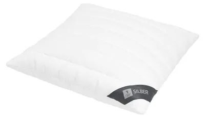 Produktbild von Spessarttraum Naturhaarkissen Silber Füllung: 100% Schafschurwolle Bezug: 100% Baumwolle