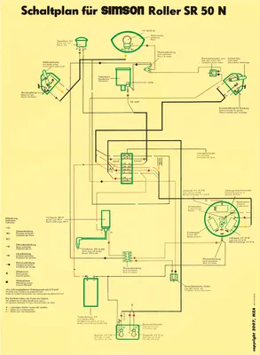 Produktbild von Simson Schaltplan, Farbposter für SR50N