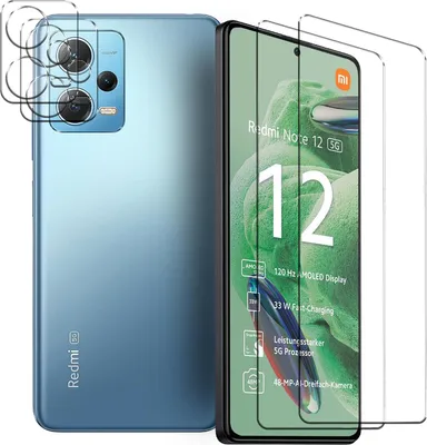 Produktbild von Panzerglas für Xiaomi Redmi Note 12 5G Schutzfolie 2x Kamera Schutzglas Folie 2x Panzerfolie