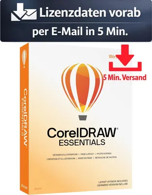 Produktbild von CorelDRAW Essentials 2024 (1 PC - perpetual) ESD Bild Video Audio 5 Min. Versand als Download per Mail
