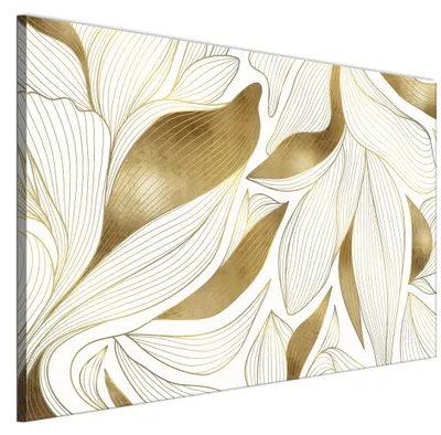 Produktbild von LUMASOUL Wandbilder Wohnzimmer Leinwandbild Blätter 21 90x60 cm1-teiliges Bild für Schlafzimmer Flur Büro und Küche modernes Foto-Motiv