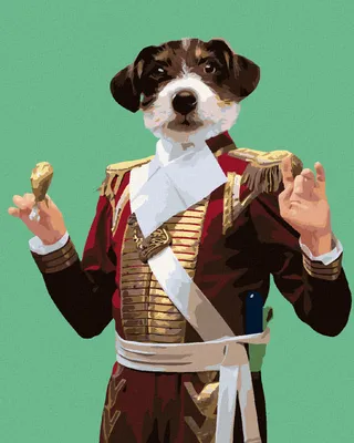 Produktbild von Zuty - Malen nach Zahlen - KÖNIGLICHER HUND UND HÜHNERKEULE, 40x50 cm, mit Keilrahmen (bereits gespannt)