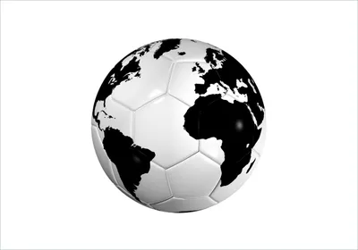Produktbild von Wallario Poster - Planet Fußball, Kunstdruck Größe: 70 x 100 cm