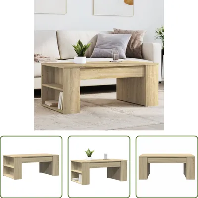 Produktbild von The Living Store Couchtisch Sonoma-Eiche 102x55x42 cm Holzwerkstoff