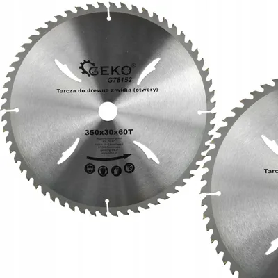 Produktbild von GEKO-Holzsägeblatt 350 mm, 30 mm, 60 Zähne, Hartmetallbestückt, mit Bohrungen G78152