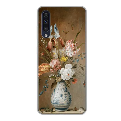 Produktbild von MuchoWow® Handyhülle Schutzhülle Hülle für Samsung Galaxy A50 Stilleben mit Blumen - Alte Meister - Malerei Silikon Softcase Handy Hülle - Mobiltelefonhülle