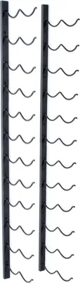 Produktbild von Wand-Metallweinregal DUO für 24 Flaschen, Schwarz