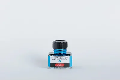 Produktbild von Jacques Herbin 4x Tinte für Füller + Tintenroller Flakon 30 ml Mittelblau 13013T