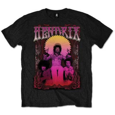 Immagine prodotto di Jimi Hendrix - T-shirt da uomo con stampa "Riesenrad" - nera