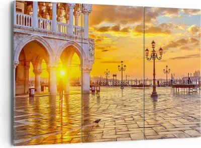 Produktbild von Bild auf Leinwand - Leinwandbild - Venedig Stadt - 165x110cm - Wand Bild - Wanddeko - Wandbilder - Leinwanddruck - Bilder - Kunstdruck - Wanddekoration - Leinwand bilder - Wandkunst - CE165x110-3665
