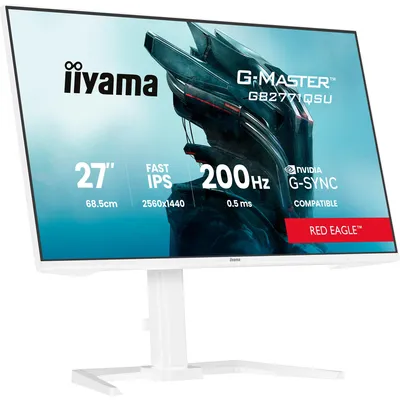 Produktbild von iiyama G-MASTER GB2771QSU-W1, 68,6 cm (27"), 2560 x 1440 Pixel, Wide Quad HD, LCD, 2 ms, Weiß