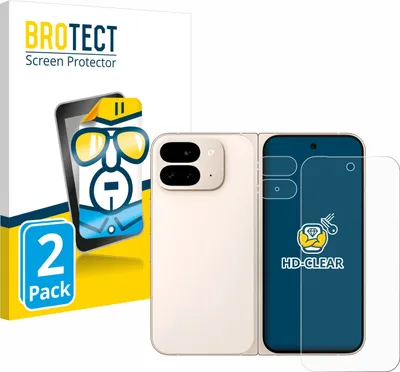 Produktbild von 2x Für Google Pixel 9 Pro Fold (Display+Kamera) Schutzfolie BROTECT Displayschutz Display Schutz Folie Klar Transparent