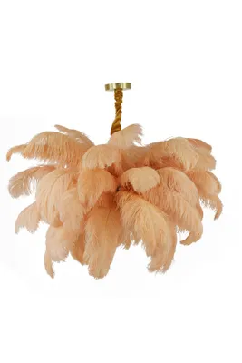 Produktbild von Light & Living - Hängelampe FEATHER - Ø80x80cm - Orange