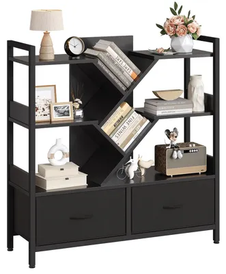Immagine prodotto di Libreria con 2 cassetti, altezza 104 cm, colore nero