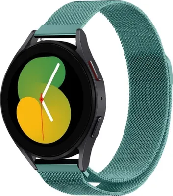 Produktbild von Strap-it Milanese Armband - Kompatibel mit Samsung Galaxy Watch 5 Armband 40mm Edelstahl Armband mit Magnetverschluss - Ersatzarmband - Hochwertiges Material - für Samsung Galaxy Armband Grün
