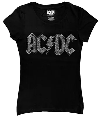 Produktbild von AC/DC Logo Embellished Black S Damen T-Shirt