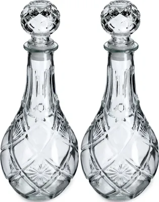 Immagine prodotto di KADAX 2x decanter per whisky in vetro cristallo, 0,8 litri, con tappo in sughero